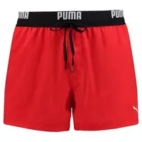 Puma Herren Logo Swim Shorts Badehose Rot, XXL