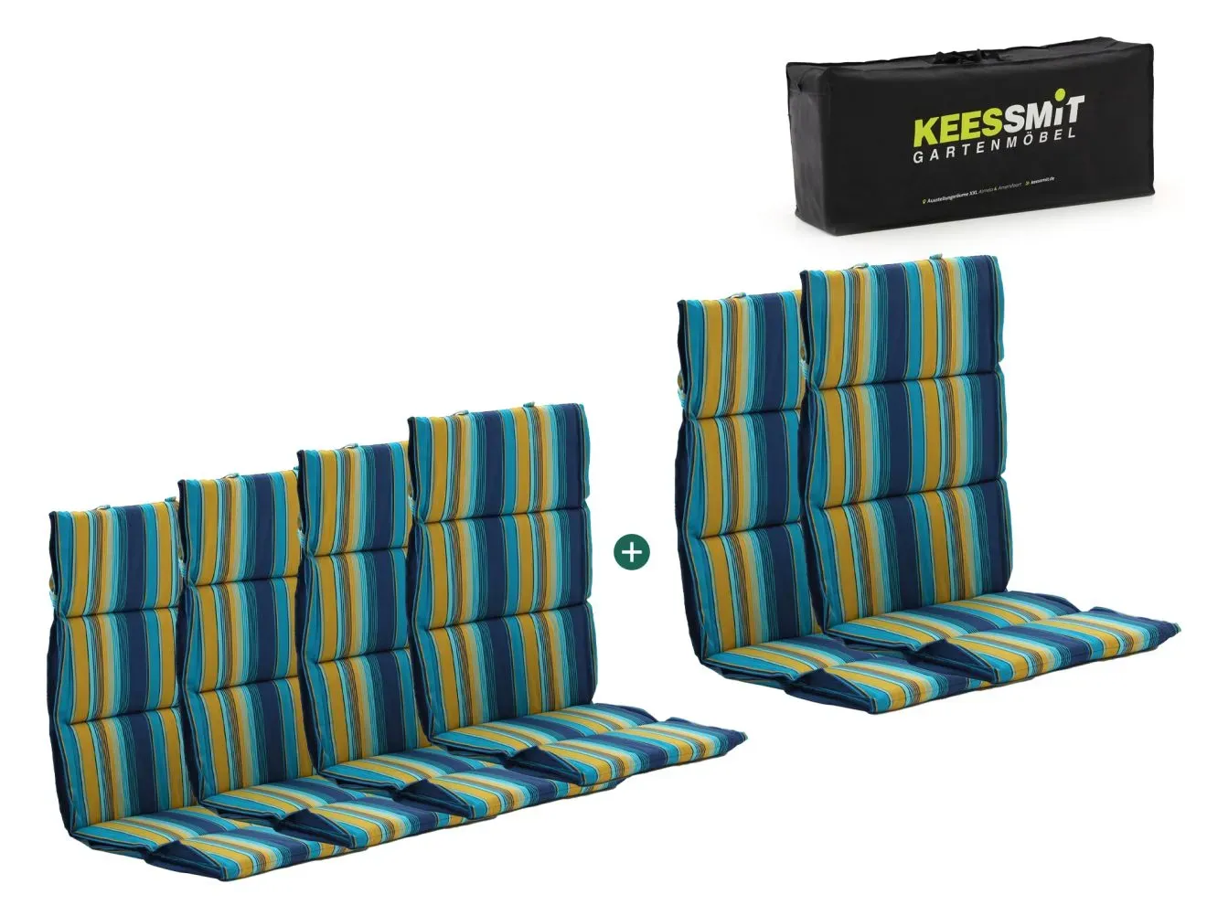 + 10 % Kassenrabatt | Madison Fiber Hochleher Auflagen Set von 6