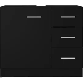 vidaXL Waschbeckenunterschrank 63 x 54 x 30 cm schwarz