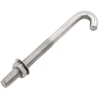 vidaXL J-Ankerschraube mit Mutter Unterlegscheibe M8 x 120 mm 25 Stück