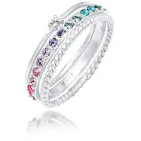 Elli Ring 925 Sterling Silber Ring Set in Silber | Gr.: 64