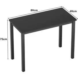 luxuskollektion Computertisch Schreibtisch 80x40x75cm PC Büro Workstation Esstisch