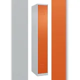 C+P Spind Classic PLUS, 1 Abteil, HxBxT 185x30x50cm, Zylinderschloss, Hellgrau/Reinorange von PROREGAL