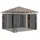 vidaXL Pavillon 3 x 3 m inkl. Moskitonetz Taupe