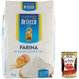 6x Farina De Cecco Di Grano Tenero, Brotmehl Pizzamehl, Mehl "00" 1kg+Polpa 400g