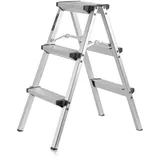 STAHLWERK Alu-Trittleiter ALT-150 ST bis 150 kg, 3 Stufen, Standhöhe 72 cm