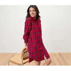 Tchibo - Flanell-Nachthemd - Damen - Gr. S - dunkelblau