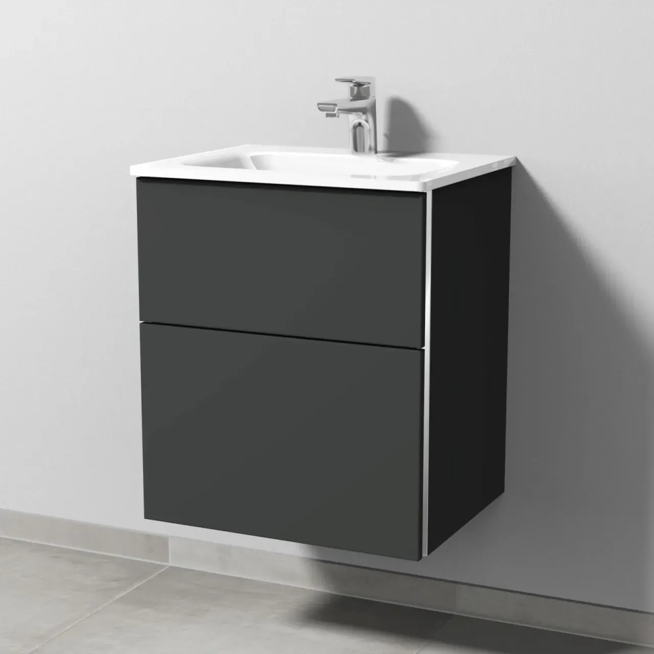 Sanipa 3way Glas-Set Glas-Waschtisch und Unterbau (BP200) 582x500x407 BP2001B