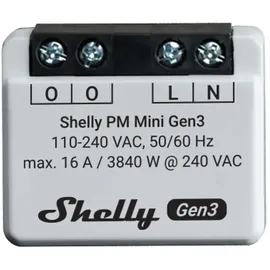 Shelly PM Mini Gen3 Unterputz max 16A WLAN BT Leistungsmessung