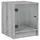 vidaXL Nachtschrank mit Glastür 35 x 37 x 42 cm Grau