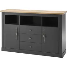 OTTO home Westminster S 150 x 96 x 41 cm Dunkelgrau / Wotan Eiche