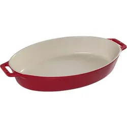 Staub Auflaufform Keramik, oval, Kirsche, 37cm