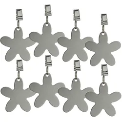 Tischdeckenbeschwerer BLUME - Tischtuchklammer - Edelstahl - 8er Set
