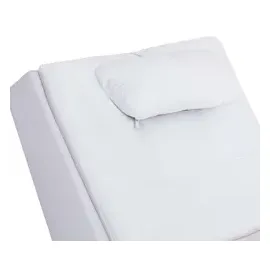 vidaXL Massage Chaiselongue mit Kissen Weiß Kunstleder
