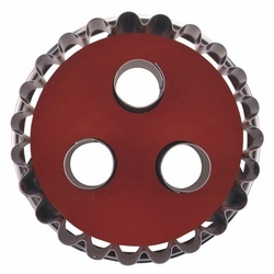 STÄDTER Ausstechform Linzer 3-Loch Ø 6.5 cm, Edelstahl silberfarben