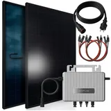sunniva Balkonkraftwerk Full Black Bifacial 800W inkl. Eco Flow Wechselrichter + 2 x 460W Solarpanels