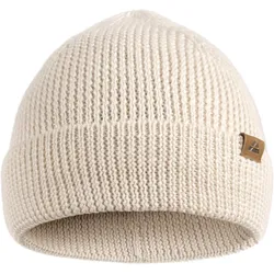 Beanie Merino weiß EINHEITSGRÖSSE