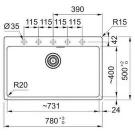 Franke Spülbecken Maris MRG 610-73 Fragran. Bl.matt 1140708228 - Schwarz