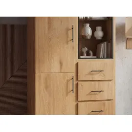 FineBuy Hochschrank 40 x 40 x 188 cm Braun
