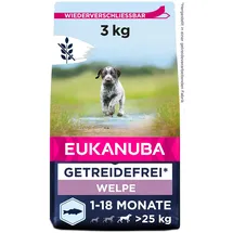 Eukanuba Getreidefreies Hundefutter mit Meeresfisch für große Rassen - Trockenfutter ohne Getreide für Junior Hunde, 3 kg