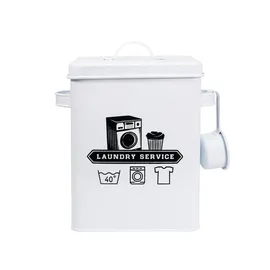 Hti-Living Waschmittelbox Landhaus 18 x 16 x 23 cm 1-tlg. weiß