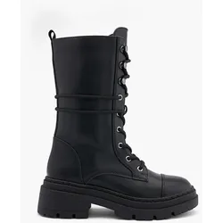 Schnürstiefel - Damen - schwarz - 38