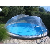 Trendpool Cabrio Dome Poolüberdachung, Ovalpool, 623x360cm, transparent