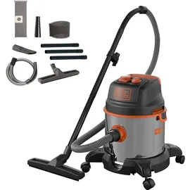 Black & Decker BLACK+DECKER Nass und Trockensauger BXVC20XTE mit Integrierte Steckdose für Elektrowerkzeug (1400 W, 20 Liter)