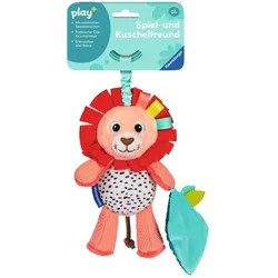 Ravensburger 4850 play+ Rassel-Löwe, Kuscheltier mit Rassel, Clip zum Befestigen, Zahnungshilfe, Baby-Spielzeug ab 0 Monaten
