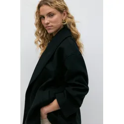 Gina Tricot - Shawl collar short coat - kurzmäntel - Schwarz - L - Dame - Schwarz - L