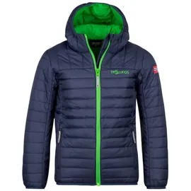 TROLLKIDS Eikefjord Steppjacke Hedge Green/Candy Pink 122
