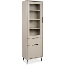 Finori Vitrine Arona 60 x 200 x 38 cm Sand/Schwarz