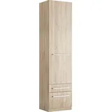 Priess Wäscheschrank Barcelona 48 x 193 x 36 cm Braun/Beige
