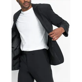 bonprix Anzug in Regular Fit", (2-tlg. Set), schwarz Gr.52, Klassischer Anzug mit praktischen Taschen und stillvoller Bequembundhose