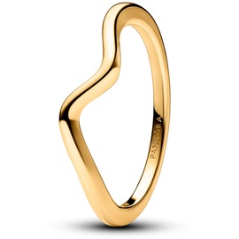 Pandora Timeless Polierte Welle Ring mit vergoldeter Metalllegierung, Größe 56,