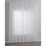 Gardinenbox Gardine Voile Batist mit Wellenband »Wien« HxB 245x600 cm Weiß 1:2 Wellenband Bleibandabschluß Knitterarm Wellenfall 2025100
