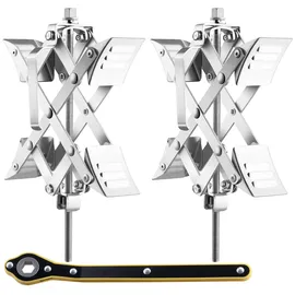 Vevor Unterlegkeil für Wohnmobile, X-förmiger Unterlegkeil zur Stabilisierung von Wohnmobilen, für Reifenbreiten von 3,8 bis 25,4 cm, 2 Stk. Unterlegkeile mit Ratschenschlüssel und Aufbewahrungstasche