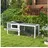 PawHut Kleintierstall 156 x 58 x 68 cm Hellgrau