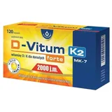 D-Vitum forte Vitamin D und K für Erwachsene D3 2000 IE natürliche K2 MK-7 75 mcg 120 Kapseln Oleofarm