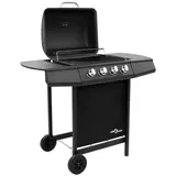 vidaXL Gasgrill mit 4 Flammen Schwarz