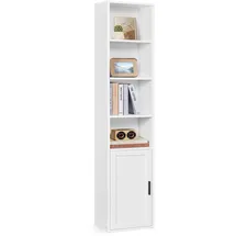 VASAGLE Bücherregal 24 x 31,8 x 175 cm Wolkenweiß