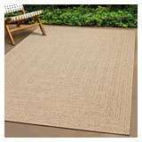 vidaXL Teppich ZIZUR 240x240 cm Jute-Optik Indoor und Outdoor