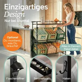 Blumtal Getränkekistenregal 72 x 117,3 x 32 cm Schwarz