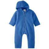 hessnatur Wollfleece Overall in mittelblau | Gr.: 74/80