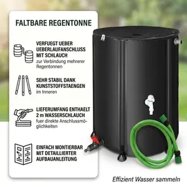 MuCoLa Klappbare Regentonne 750 l Grün
