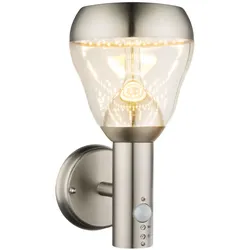 LED Außen Leuchte Fassaden Wand Strahler Garten Edelstahl Sensor Glas Lampe Terrasse