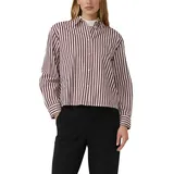 s.Oliver Gestreifte Baumwoll-Bluse mit Smok-Detail - 34