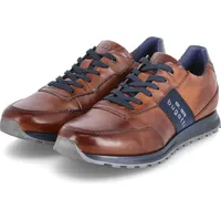 Bugatti Herren Low Sneaker Braun Glattleder Größe: 45 EU - 45