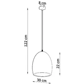 Sollux Flawiusz 1-flg. 30 cm Keramik weiß