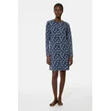 MEY Damen, Pyjama, Branches Nachthemd, Blau, (44)